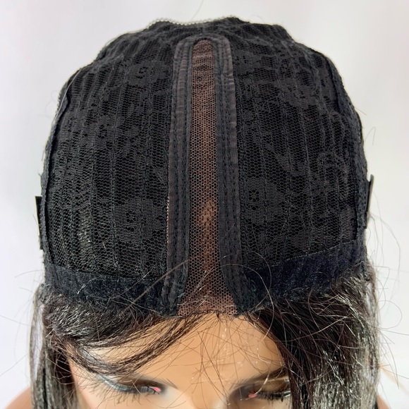 Ombre Slate Brown Mix Color Premium Synthetic Wig - Picture 4 of 8